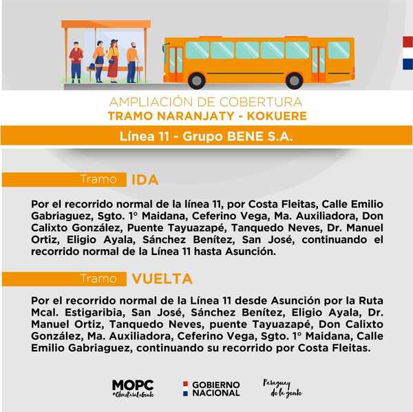 Grupo Bene cubrirá itinerario del Tramo Naranjaty-Kokuere por 90 días | .::Agencia IP::.