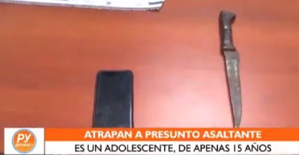 Detienen a adolescente de 15 años por asalto