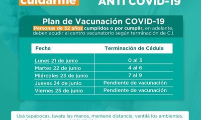 Desde el lunes se vacunan nacidos en 1969
