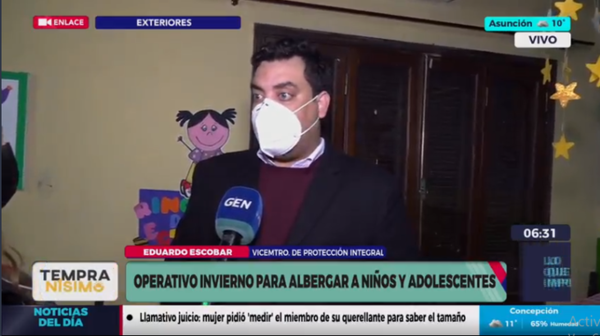 Diario HOY | Operativo invierno para albergar a niños y adolescentes en situación de calle