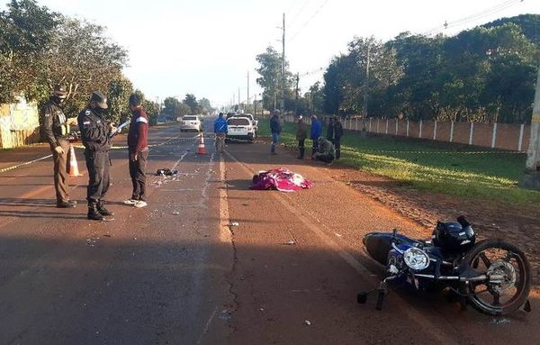 Motociclista murió y su acompañante quedó en grave estado - ABC en el Este - ABC Color