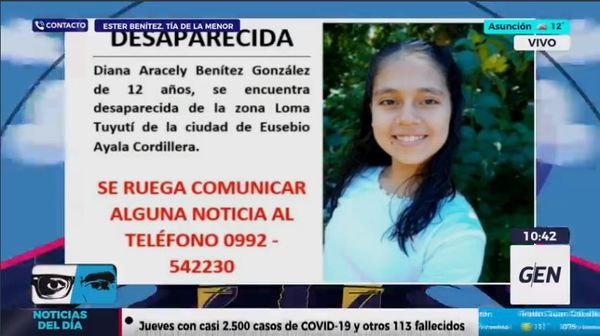 Búsqueda afanosa de Diana Aracely (12 años), y suman 130 personas desaparecidas