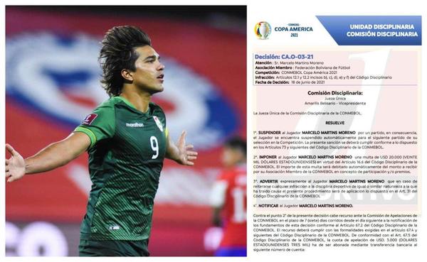 Conmebol castiga a Marcelo Martins Moreno por criticar la Copa América – Prensa 5
