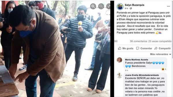 Buzarquis instó a reconocer el resultado y se llamó a silencio