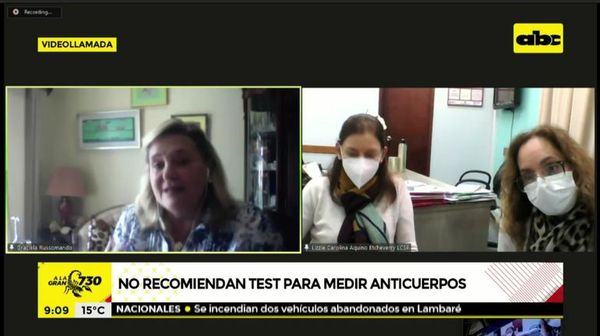 COVID-19: “Anticuerpos que se hacen en laboratorios privados no implica si uno tiene más o menor seguridad que otra persona”, afirman - A La Gran 7-30 - ABC Color