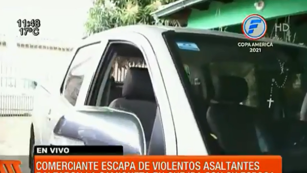 Comerciante y su esposa logran escapar de una gavilla de asaltantes