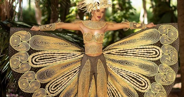La Nación / Joya de mi tierra: artista plástico islapucuense creó traje alegórico a la Miss Grand Paraguay