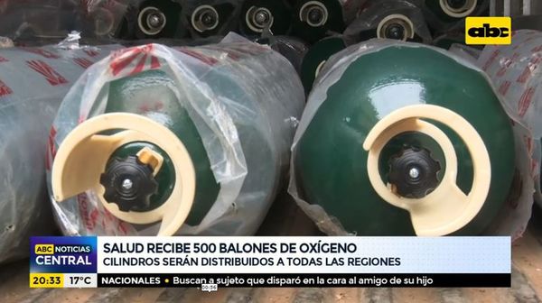 Salud recibe 500 balones de oxígeno - ABC Noticias - ABC Color