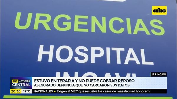 Estuvo en terapia y no puede cobrar reposo - ABC Noticias - ABC Color