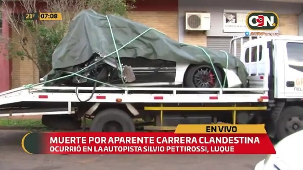 Muerte por aparente picada clandestina sobre Autopista Silvio Pettirossi - C9N