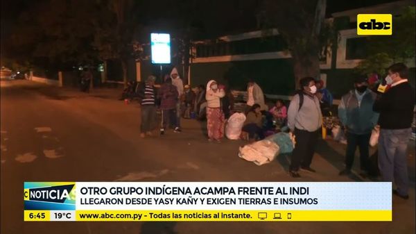 Otro grupo indígena acampa frente al INDI - ABC Noticias Primera - ABC Color