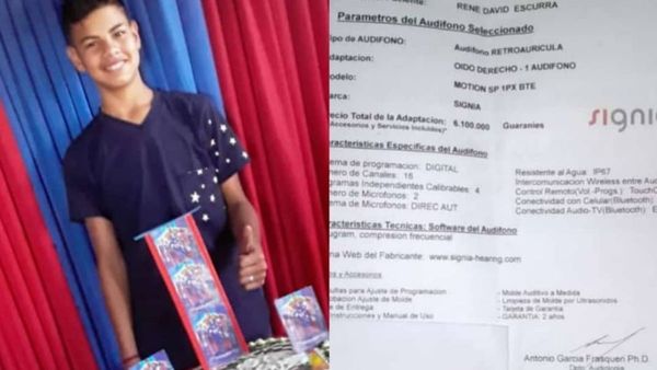 René nos necesita: su familia vende rifas para comprarle audífonos