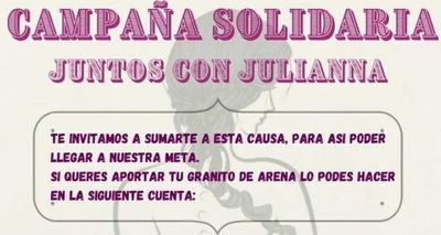 ¡Juliana deberá someterse a una cirugía y nos necesita!
