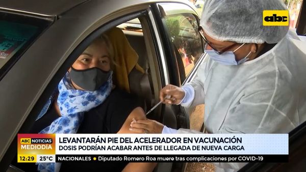Levantarán pie del acelerador en vacunación - ABC Noticias Mediodía - ABC Color