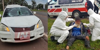 CHOQUE DE VEHÍCULO CONTRA APARENTE DISTRAÍDO PEATÓN. 