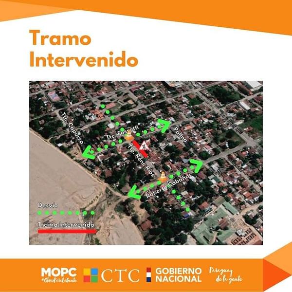 Por ejecución de obras de desagüe pluvial establecen desvíos en barrio San Antonio de Pilar | .::Agencia IP::.