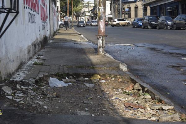 Este es el ranking de las peores veredas de Asunción - Nacionales - ABC Color