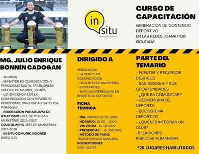 Curso de capacitación de contenido deportivo - Polideportivo - ABC Color