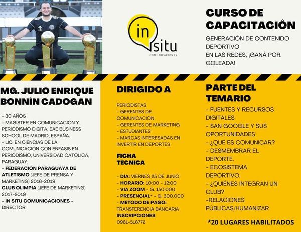Curso de capacitación de contenido deportivo - Polideportivo - ABC Color