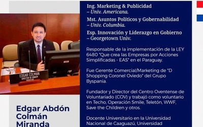 Edgar Colmán Miranda fue nombrado como nuevo ministro de la Juventud