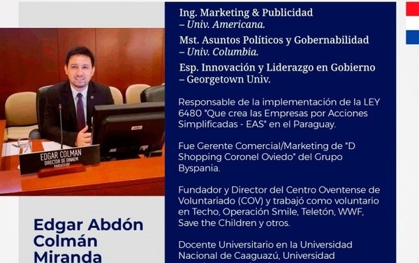 Edgar Colmán Miranda fue nombrado como nuevo ministro de la Juventud