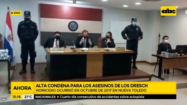 Alta condena para los asesinos de los Dresch - ABC Noticias Mediodía - ABC Color