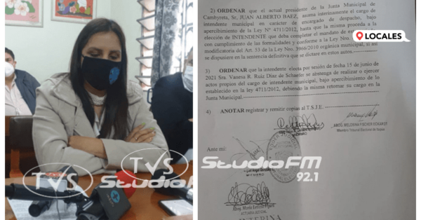 JUSTICIA ELECTORAL ANULA ELECCIÓN DE INTENDENTE DE CAMBYRETA