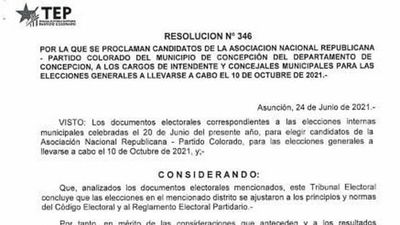 TEP computó departamentos de San Pedro y Concepción
