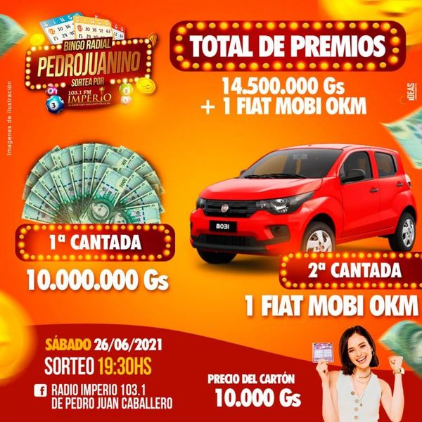 Bingo Radial Pedrojuanino con otro sorteo millonario hoy sábado 26