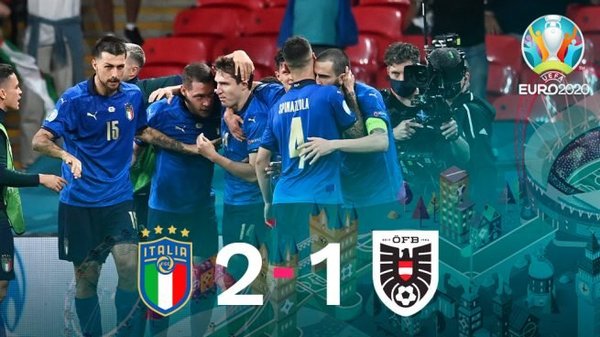 ¡Imparable la Squadra Azzurra! Italia vence 2-1 a Austria y se mete a cuartos de final