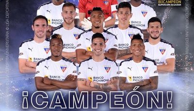Luis Amarilla, campeón de la Supercopa de Ecuador con Liga de Quito