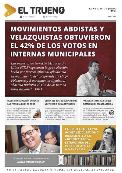E-paper 28 de junio 2021 - El Trueno