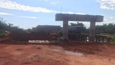 Puente de hormigón armado en un tramo  entre San Pedro y Canindeyú llega al 62%