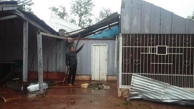 Temporal con granizo en Caaguazú destruyó varias viviendas y cultivos