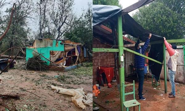 Más de 1000 viviendas fueron afectadas por fuerte temporal en el departamento del Caaguazú – Prensa 5