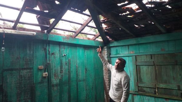 Unas 400 viviendas afectadas tras fuerte temporal en Caaguazú
