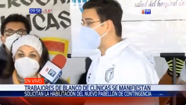 Trabajadores de Clínicas urgen un pabellón de contingencia Covid-19