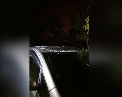 “Graupel” , el llamativo fenómeno que se registró al final de esta tarde en Encarnación
