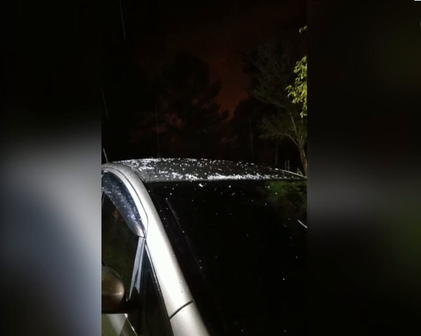 “Graupel” , el llamativo fenómeno que se registró al final de esta tarde en Encarnación