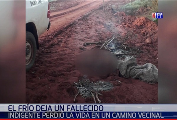 Frío polar se cobra una vida en Yaguarón