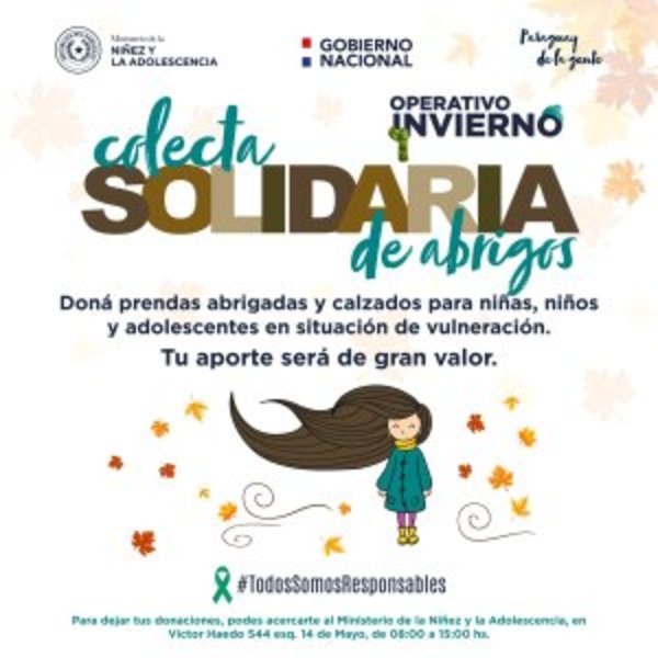 Instan a donar abrigos para ayudar a niños en situación de vulnerabilidad