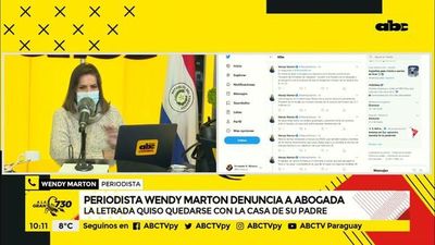 Periodista denuncia a abogada que quiso quedarse con la casa de su padre - A la gran 730 - ABC Color
