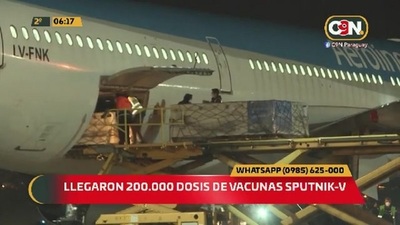Arribaron 200.000 vacunas SputnikV - C9N