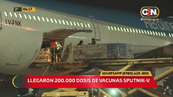 Arribaron 200.000 vacunas SputnikV - C9N