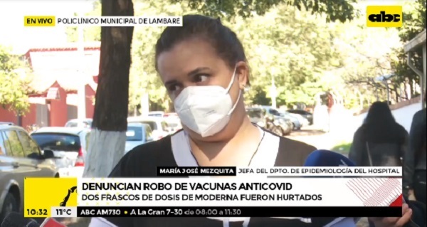 Denuncian robo de vacunas Moderna en Lambaré