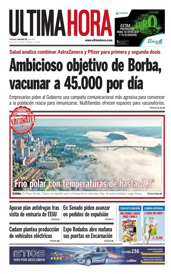 Portadas de este miércoles 30 de junio de 2021