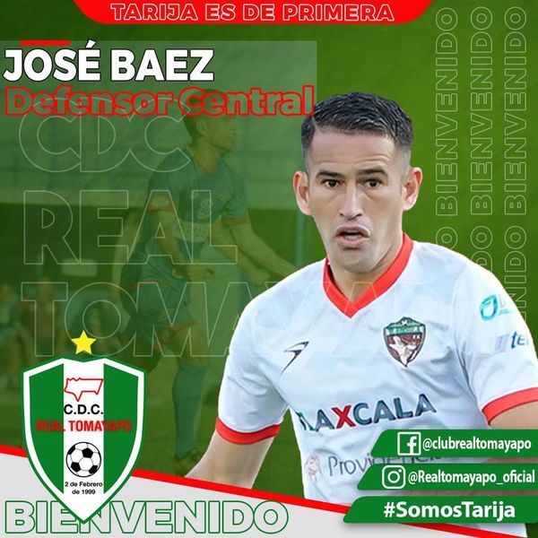 El Real Tomayapo se refuerza con José Báez - Fútbol Internacional - ABC Color
