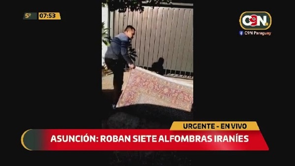 Roban siete alfombras iraníes en Asunción - C9N