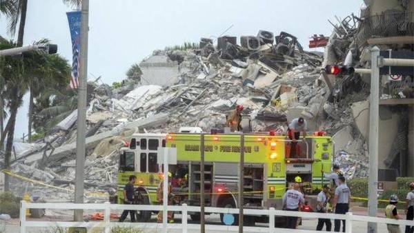Suspenden búsqueda en Miami por riesgo de derrumbe