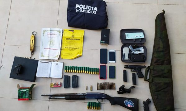 Canindeyú: Tres detenidos e incautación de armas tras allanamientos